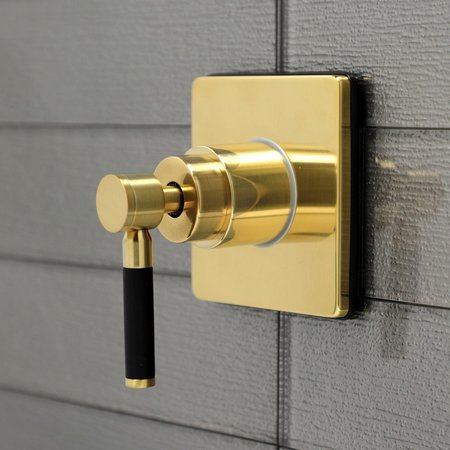 Kingston Brass KS3047DKL Single-Handle Three-Way Diverter Valve with Trim Kit, Brushed Brass KS3047DKL